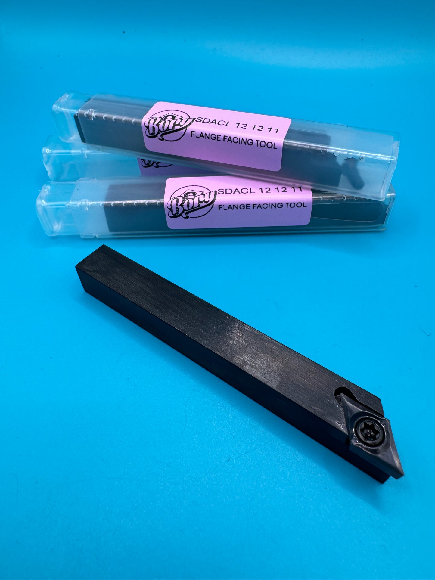 12mm Square left hand flange facing tool for DCGT 11 inserts