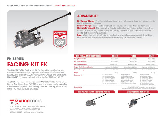 Maucotools Facing head for a 40mm bar